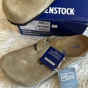 New In Box Birkenstock Boston Men’s 44 (US 11) Taupe Suede